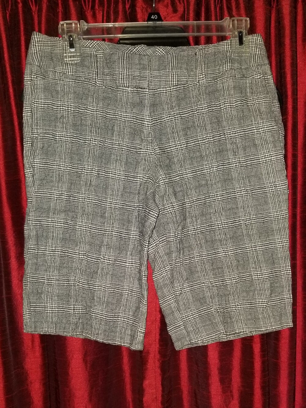 Lowrise Womens Classic Plaid Shorts in Gray